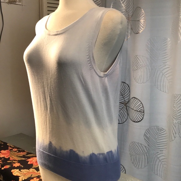 JEANNE PIERRE CARDIGAN TANK COTTON SWEATER SET LRG - Picture 4 of 6